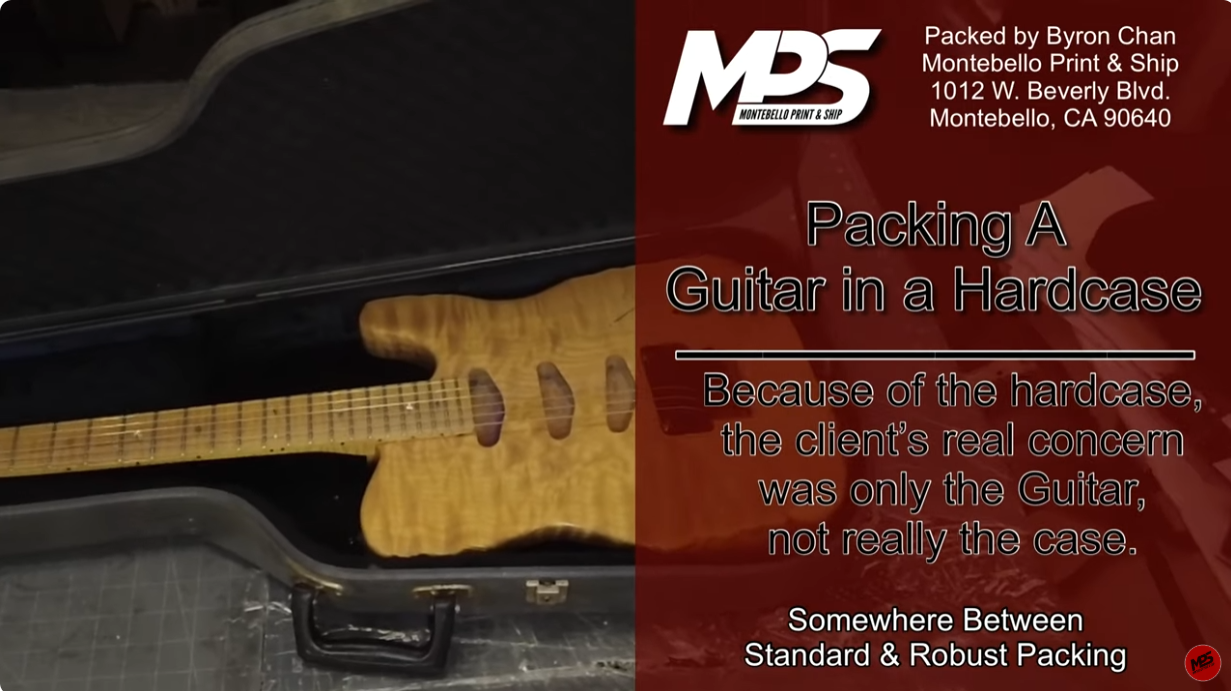 Packing a guitar in a hardcase