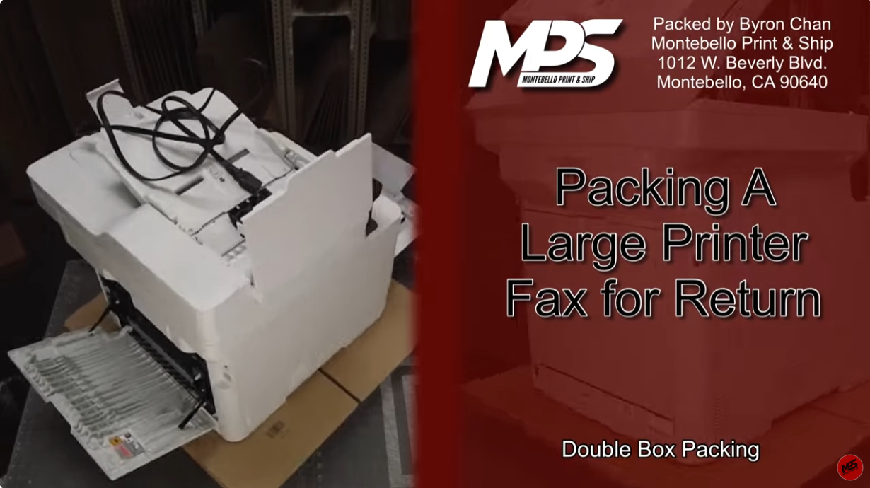 Packing a large printer