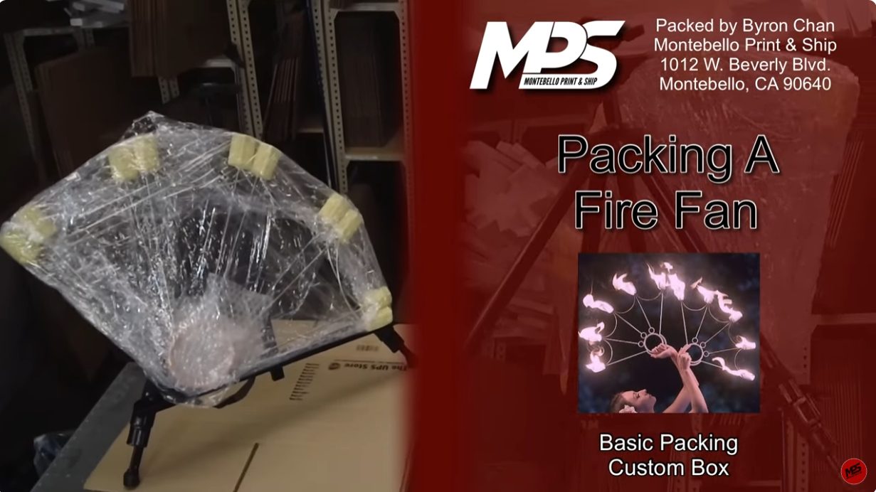 Packing a fire fan